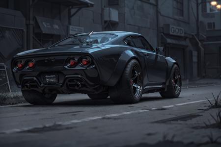 01248-1026163020-A menacing black muscle car, concept car, mean, growling loudly with chrome details glinting, parked on a deserted road at night.png